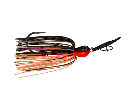 2 Swim Jig Poison Tail Weedless Bass Fishing Lure Fire Craw Shad