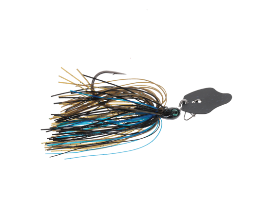 Strike King (TCVSJ34-873) Thunder Cricket Vibrating Swim Jig Fishing Lure,  873 - Chartreuse Blue Glimmer, 3/4 oz, Ultra-Stiff Stainless Steel Blade